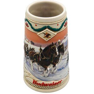 American Homestead Budweiser holiday stein 1996 made in 1995 7" tall READ
